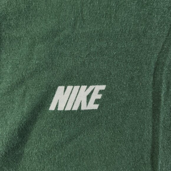 The Nike Tee Small Green Short Sleeve Silver Logo Print Tshirt Swoosh All Cotton - Picture 7 of 16